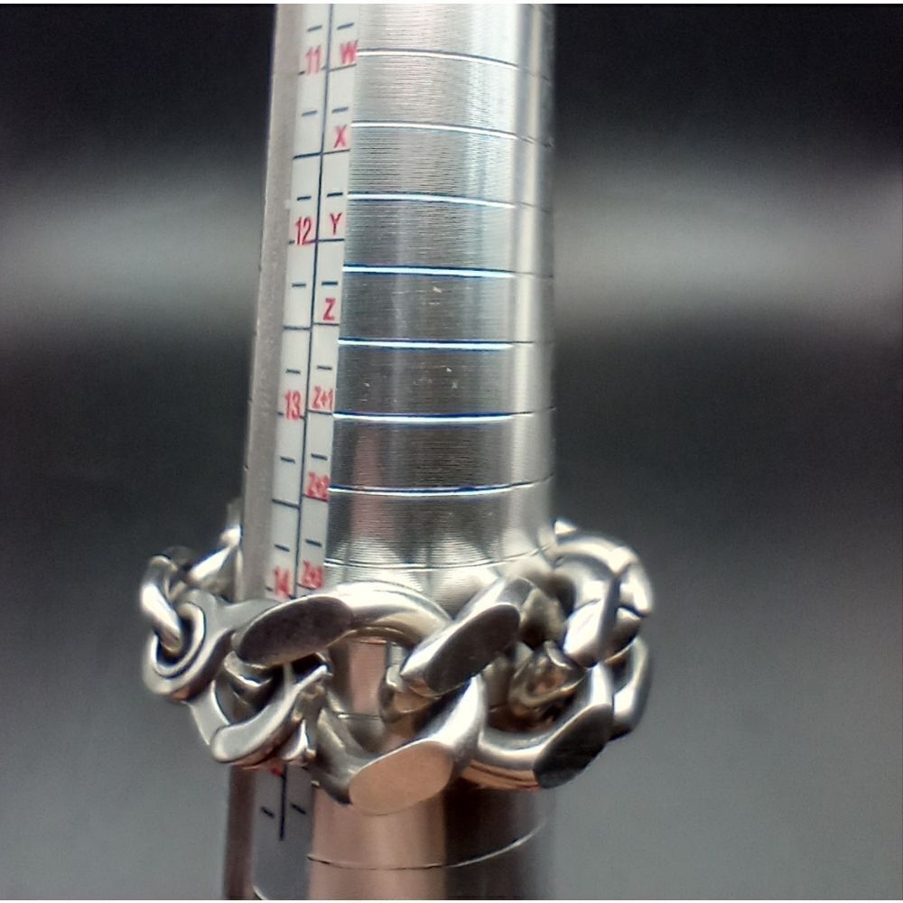Barbed wire chain ring biker size 14 R236 - Picture 3 of 4